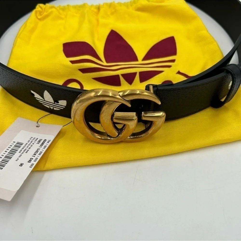 Men’s Gucci, X Adidas, GG Marmont belt 90 cm made in Italy